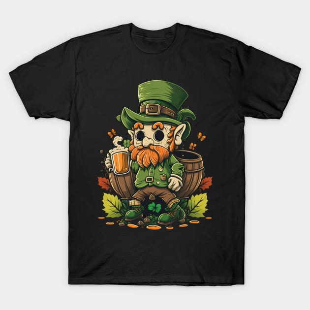 Cowboy gnome having beer T-Shirt by naeshaassociates@gmail.com